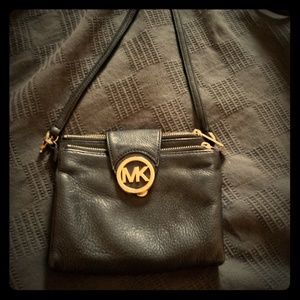 Michael Kors black leather crossbody.